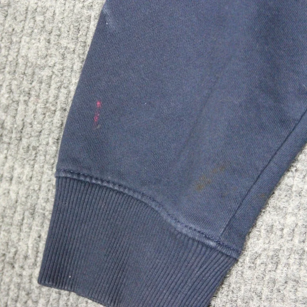 True Religion Full Zip Up Hoodie Mens XL Blue Gold‎ Logo Details
